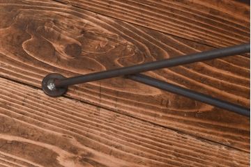 ラフジュ工房オリジナル ディスプレイに活躍する薄型アイアンラック【小】(陳列棚、飾り棚)(3)